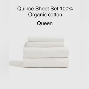 Quince Sheet set white Queen 100% Organic  cotton
